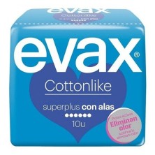 Evax compresas cottonlike super plus alas 10 Evax - 1