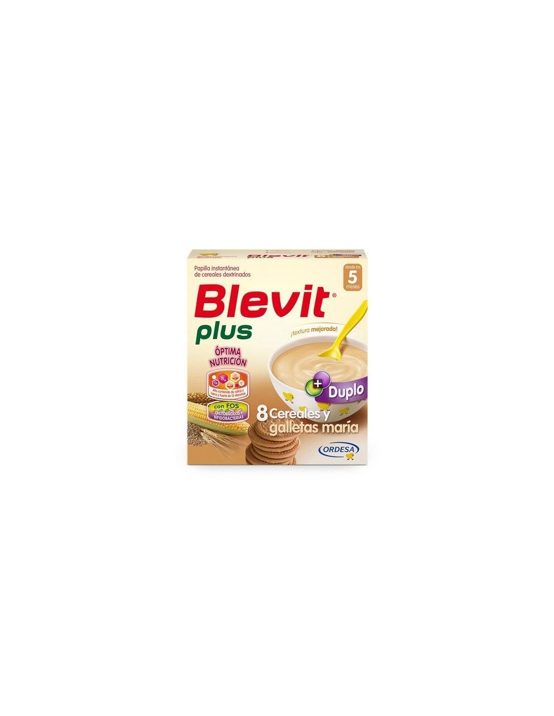 Blevit plus 8 cereales y galletas maría - ordesa - 600 g