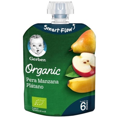 Nestle gerber organic pera,manz, platano 7x90g Nestlé Gerber - 1