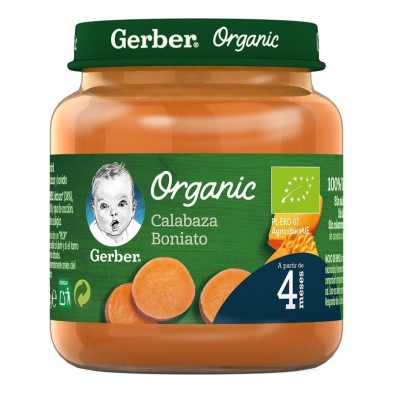 Nestle gerber organic calabaza y boniato 6x125g Nestlé Gerber - 1
