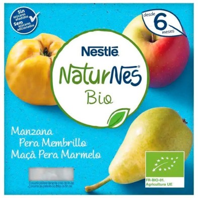 Nestlé naturnes bio manzana pera membrillo 4x90g Nestlé Naturnesbio - 1