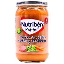 Nutribén potito ternera con judías verdes y zanahoria 235g Nutriben - 1