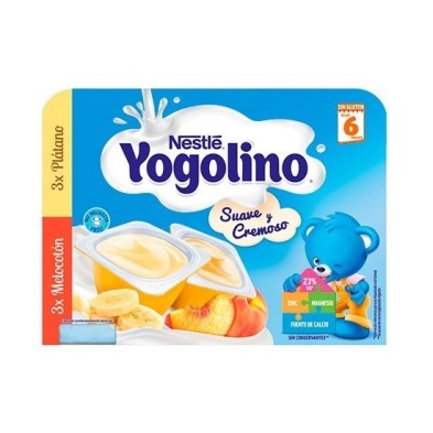 Nestlé yogolino suave y cremoso 3 plátano y 3 melocotón 6x60g Nestlé Yogolino - 1