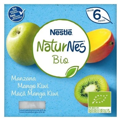 Nestlé naturnes bio manzana mango y kiwi 4x90g Nestlé Naturnesbio - 1