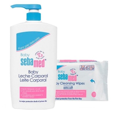 Sebamed baby pack leche 750ml+ toallitas Sebamed - 1
