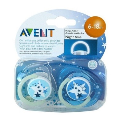 Avent chupetes nocturnos +6meses 2 uds Avent - 1