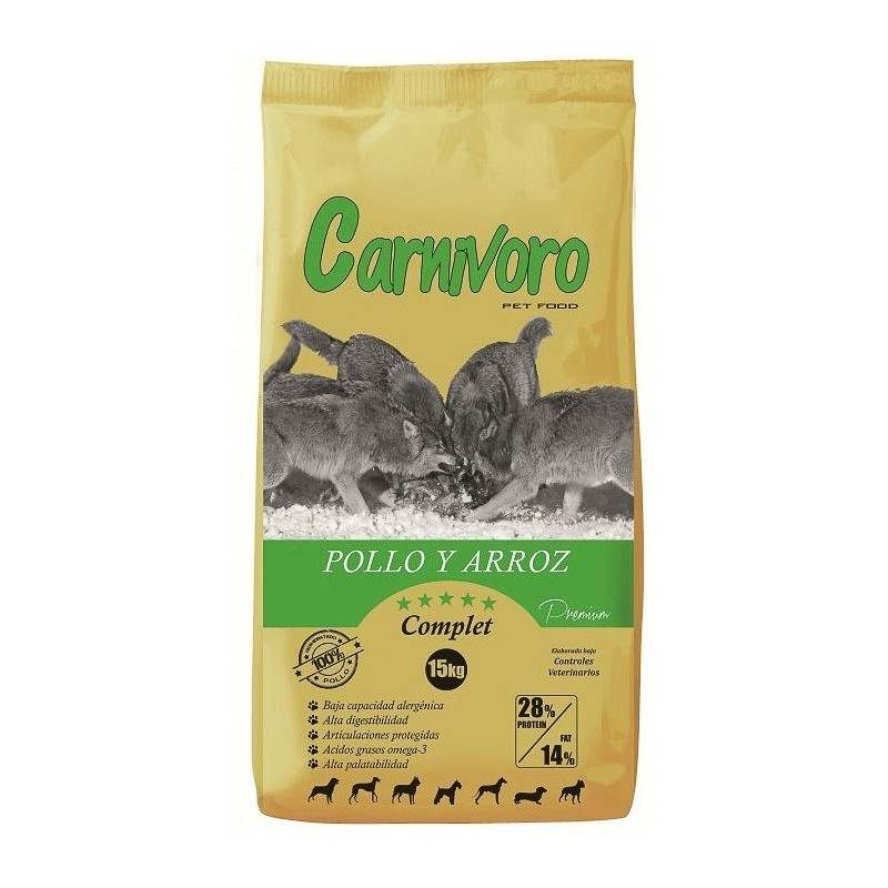 Carnívoro Carnívoro comprimidoslet pollo arroz 15kg Carnívoro - 1