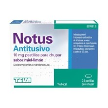 Notus Antitusivo 10 mg pastillas para chupar sabor miel-limón Teva - 1