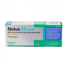 Notus Mucus 600 mg Limón 10 Comprimidos Efervescentes Teva - 1