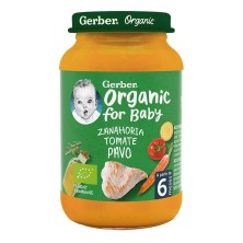 Gerber organic zanahoria, tomate y pavo 190g Nestlé Gerber - 1