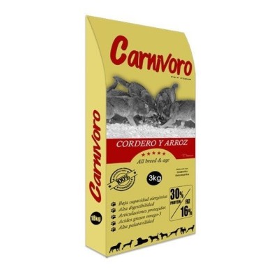 Carnívoro carnívoro cordero y arroz 3kg Carnívoro - 1