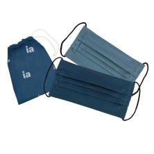 Interapothek Pack dos mascarillas higiénicas 10 lavados 1ud azul marino + 1ud azul grisáceo.