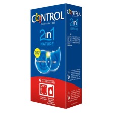Control nature 2en1 preservativo+lubricante 6u Control - 1