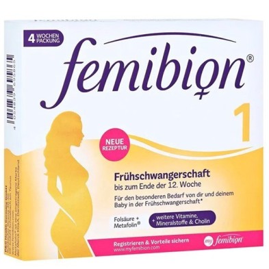 Femibion 1 Planificación y Principio del Embarazo con Ácido Fólico 28  comprimidos