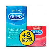 Durex preservativo natural plus 12+3 sensitivo