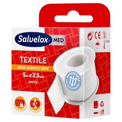 Salvelox esparadrapo textil blanco 5x2,5cm Salvelox - 1