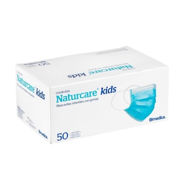 Mascarilla quirúrgica niño azul kids 50uds Naturcare - 1