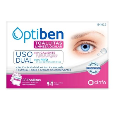 Optiben toallitas oculares uso dual 28 u Optiben - 1