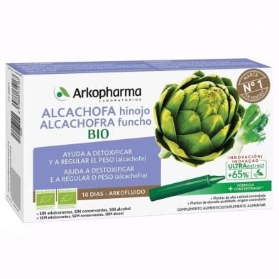 Arkofluido alcachofa hinojo 10 ampollas Arkopharma - 1