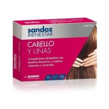 Sandoz bienestar cabello y uñas 30 cápsulas Sandoz - 1