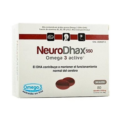 Neurodhax omega 3 activo 550 mg 80 caps Nutrition&Santé - 1