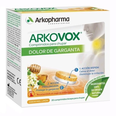 Arkovox dolor garganta miel-limon 20comp Arkopharma - 1