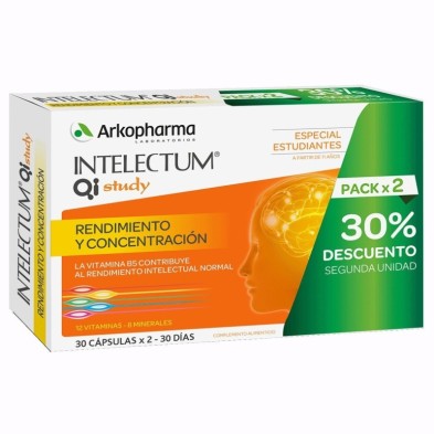 Intelectum study pack 2 x 30 capsulas Arkopharma - 1