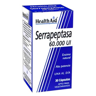 Health aid serrapeptasa 60000ui 30 cápsulas Health Aid - 1