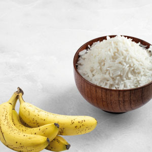 receta  papilla de arroz y plátano